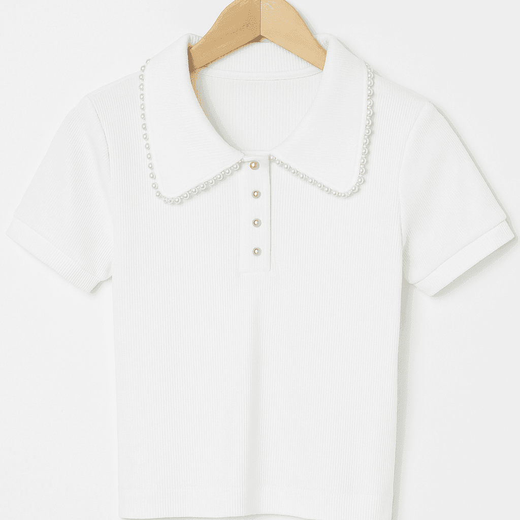 Luxe Pearl Collar Polo - KOREO