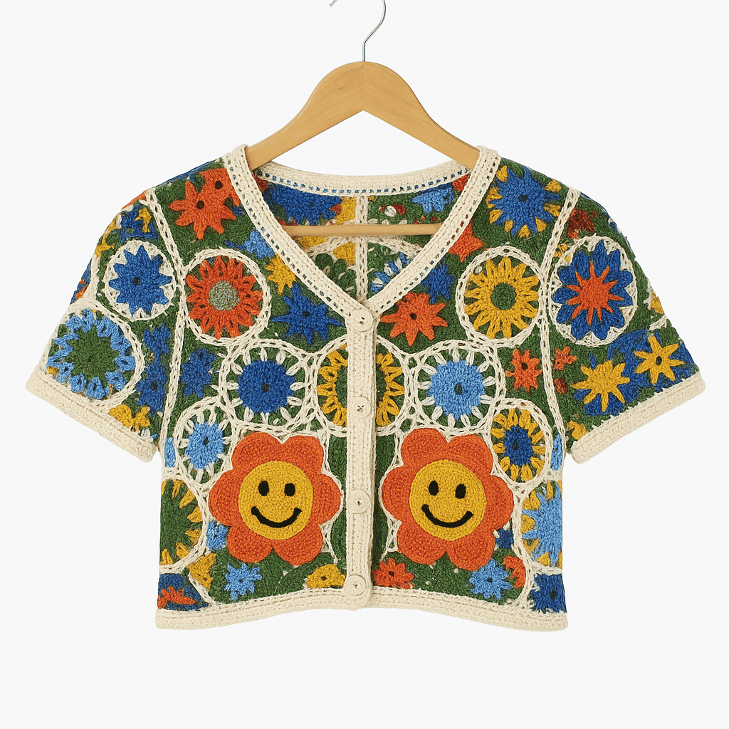 Happy Bloom Crochet Cardigan - KOREO