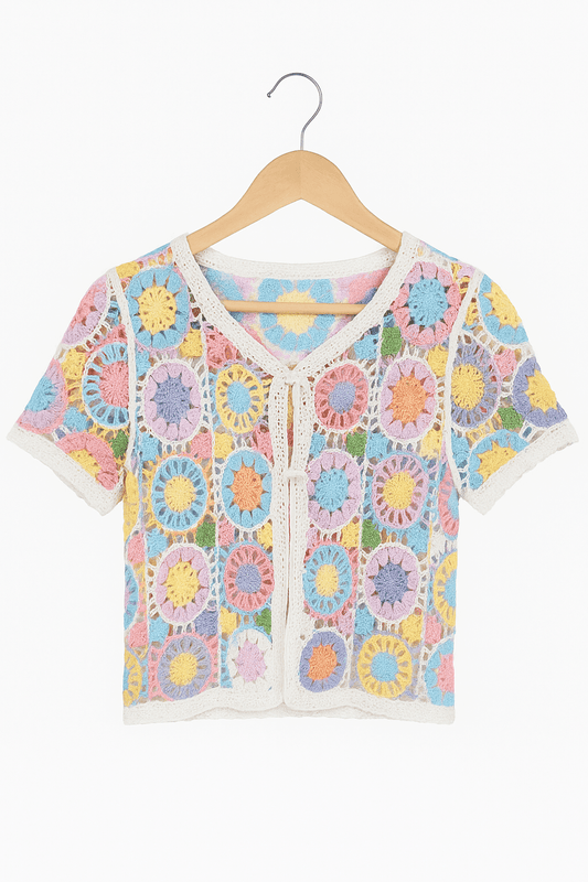 Happy Bloom Crochet Cardigan - KOREO