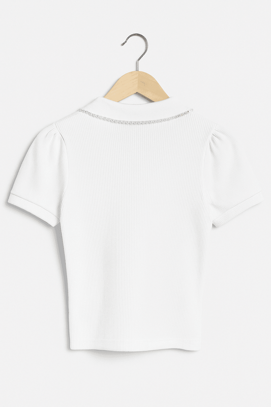 Luxe Pearl Collar Polo - KOREO