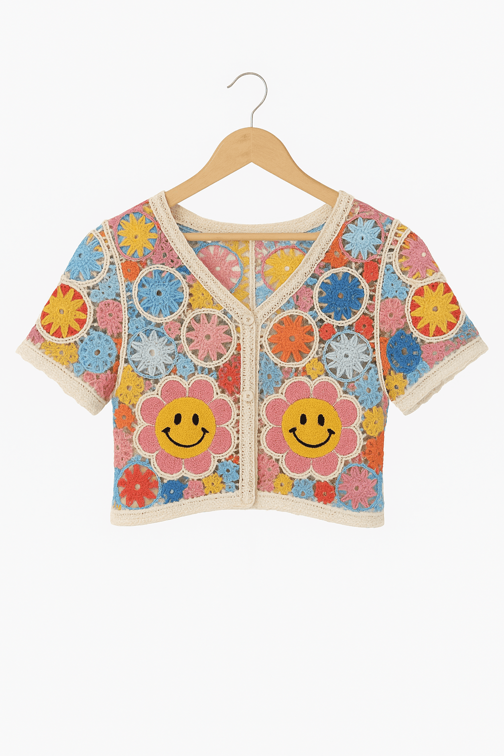 Happy Bloom Crochet Cardigan - KOREO